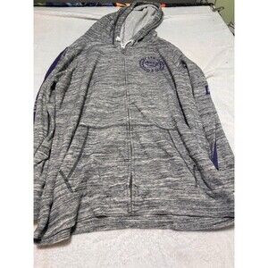 Victoria’s Secret‎ PINK LSU Heather Gray Hoodie Full Zip Sweatshirt Size Large